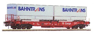 Standard well-flat car in DB Cargo livery with 2 interchangeble<br /><a href='images/pictures/Roco/46584.jpg' target='_blank'>Full size image</a>